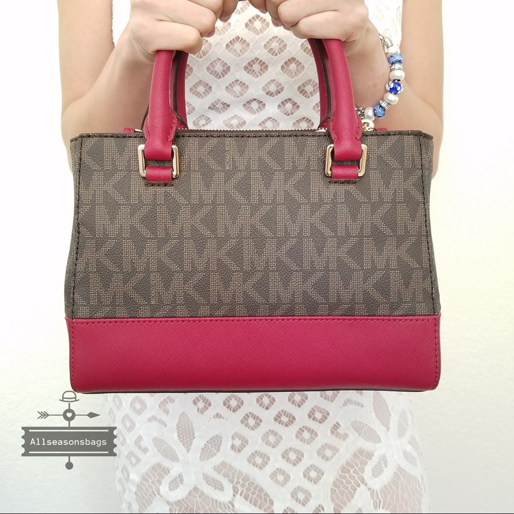 Michael Kors Kellen Xs satchel handbag cherry NWT - Picture 3 of 7